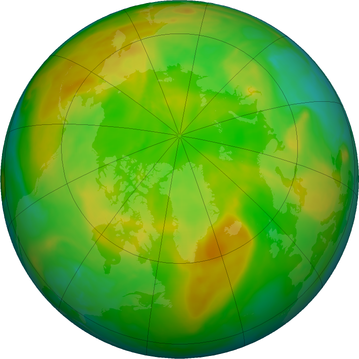 Arctic ozone map for 25 May 2020